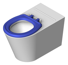 3D Shaded Image of ToiletPan WallFaced 3monkeez