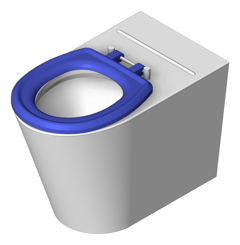 3D Shaded Image of ToiletPan WallFaced 3monkeez Ambulant