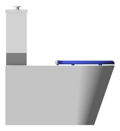 Left Image of ToiletPan WallFaced 3monkeez CloseCoupled Accessible