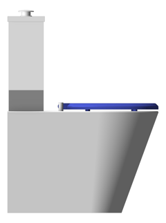 Left Image of ToiletPan WallFaced 3monkeez CloseCoupled Ambulant