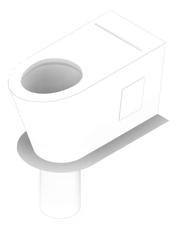 3D Documentation Image of ToiletPan WallFaced 3monkeez LongDrop