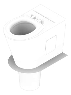3D Documentation Image of ToiletPan WallFaced 3monkeez LongDrop Ambulant