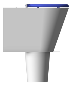 Left Image of ToiletPan WallFaced 3monkeez LongDrop Ambulant