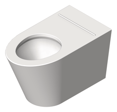 3D Shaded Image of ToiletPan Wall 3monkeez