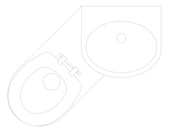 Plan Image of ToiletSuite CombinationUnit 3monkeez 45Deg LeftPan
