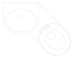Plan Image of ToiletSuite CombinationUnit 3monkeez 45Deg RightPan