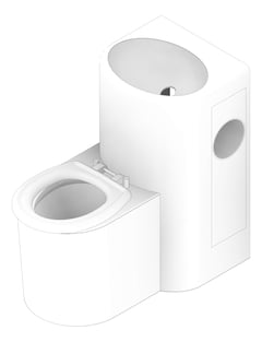 3D Documentation Image of ToiletSuite CombinationUnit 3monkeez Straight LeftPan