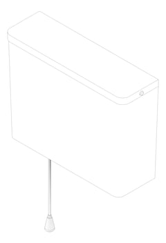 3D Documentation Image of Cistern WallHung 3monkeez Urinal PullChain