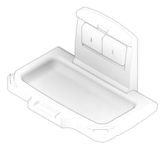 3D Documentation Image of BabyChangeStation SurfaceMount 3monkeez Horizontal