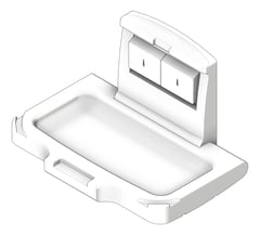 3D Shaded Image of BabyChangeStation SurfaceMount 3monkeez Horizontal