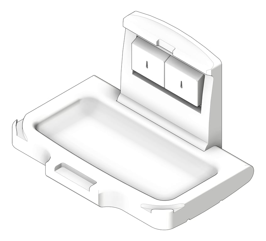 BabyChangeStation SurfaceMount 3monkeez Horizontal