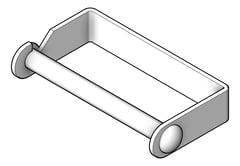 3D Shaded Image of ToiletRollHolder SurfaceMount 3monkeez