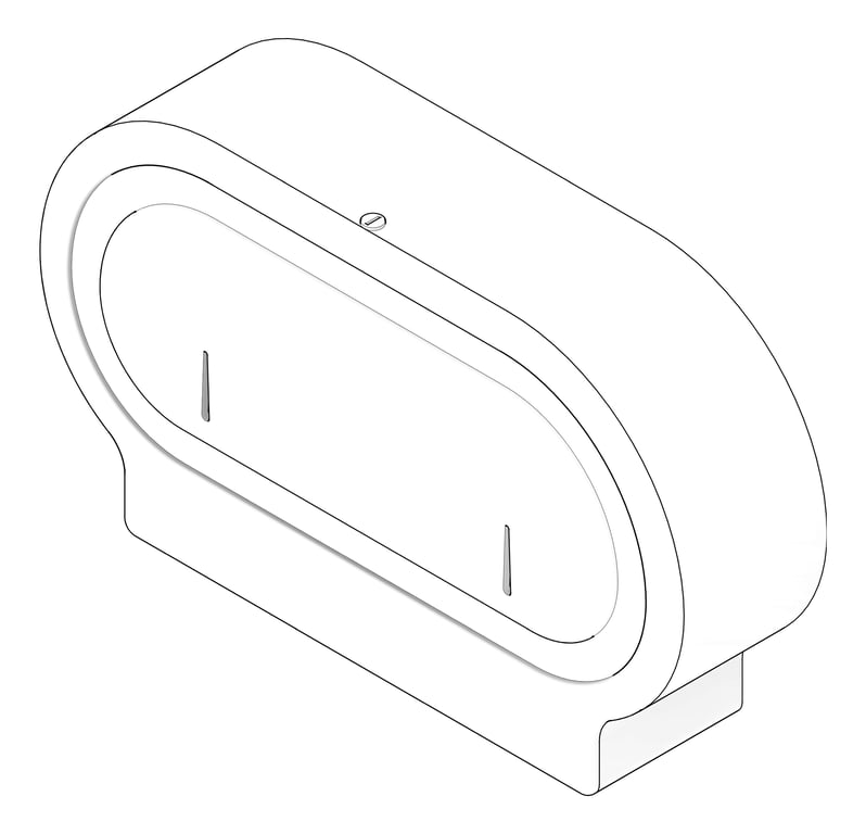 3D Documentation Image of ToiletRollHolder SurfaceMount 3monkeez Jumbo Double