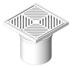 3D Shaded Image of Waste Floor 3monkeez Arrestor Square 150Pipe 200mm