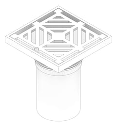 3D Documentation Image of Waste Floor 3monkeez Arrestor Square 150mm