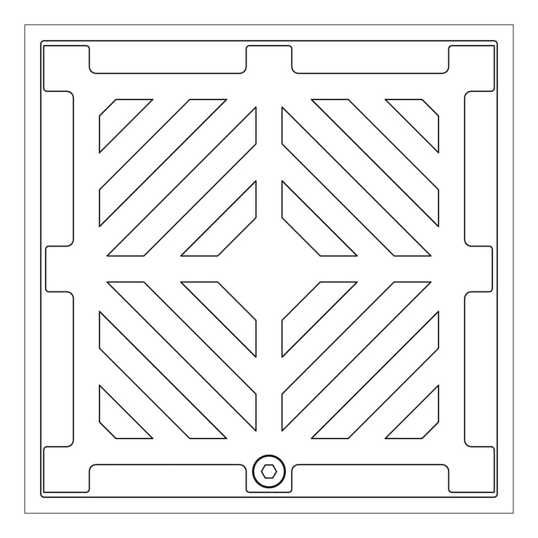 Plan Image of Waste Floor 3monkeez Arrestor Square 150mm