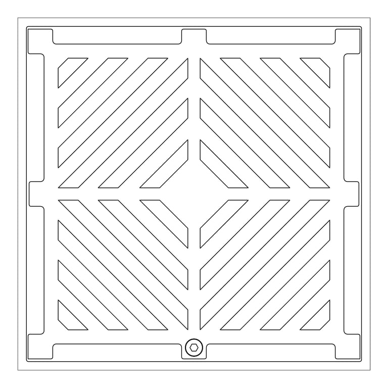 Plan Image of Waste Floor 3monkeez Arrestor Square 200mm