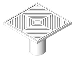 3D Shaded Image of Waste Floor 3monkeez Arrestor Square 250mm