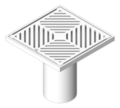 3D Shaded Image of Waste Floor 3monkeez Arrestor Square HeelProof 200mm