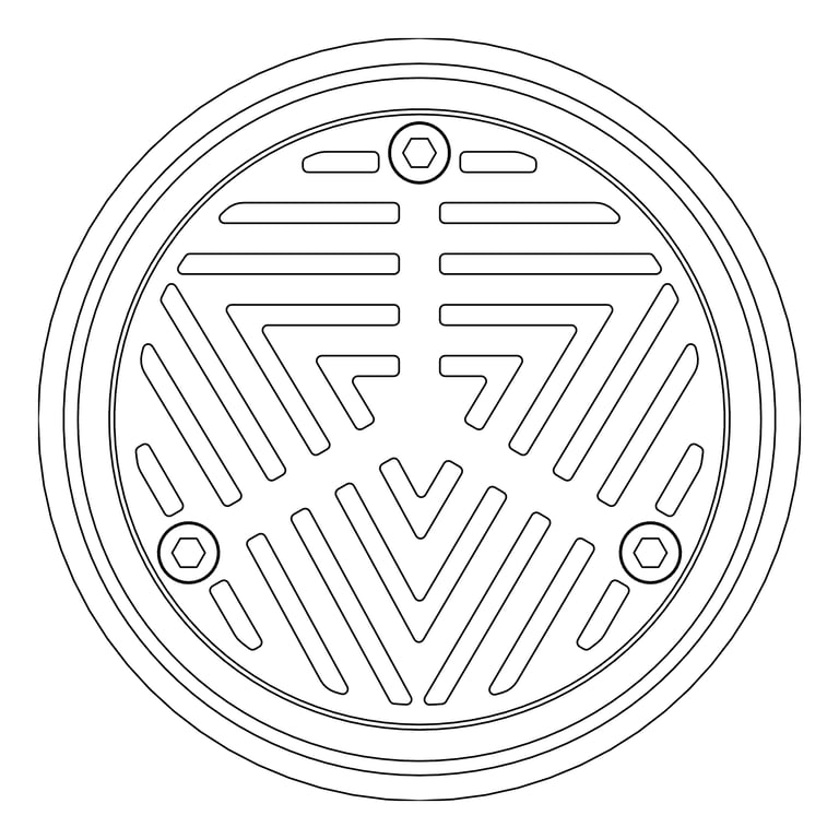 Plan Image of Waste Floor 3monkeez RoundVinyl150