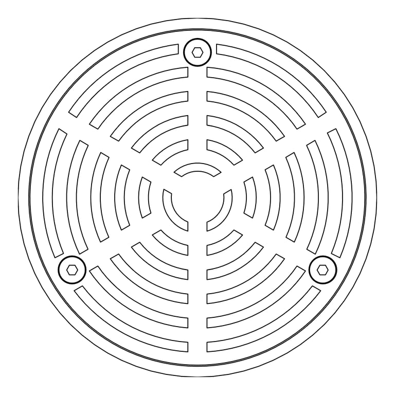 Plan Image of Waste Floor 3monkeez Round 150mm