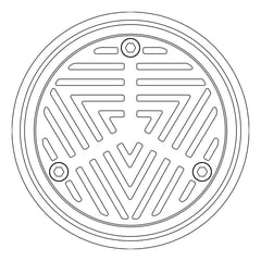 Plan Image of Waste Floor 3monkeez Vinyl Arrestor Round 150mm