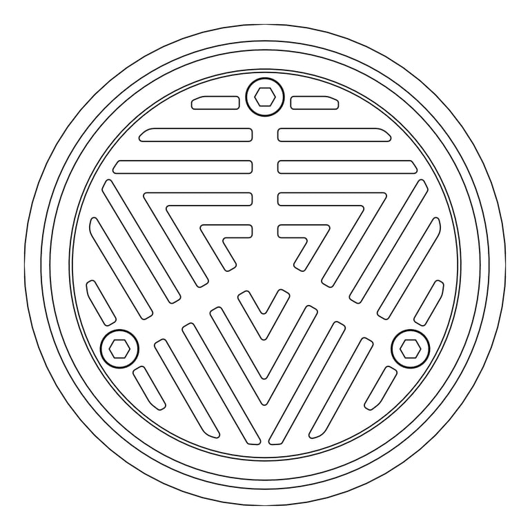 Plan Image of Waste Floor 3monkeez Vinyl Arrestor Round 150mm