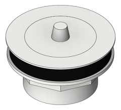 3D Shaded Image of Waste Sink 3monkeez AcidResistantPlug