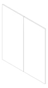 3D Documentation Image of Cabinet Door ABP Hinged Board TwoPanel