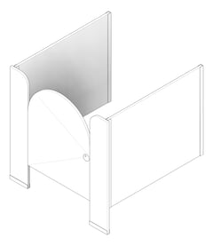 3D Documentation Image of Cubicle FloorMounted ABP Flinders PreSchool AbetLaminati