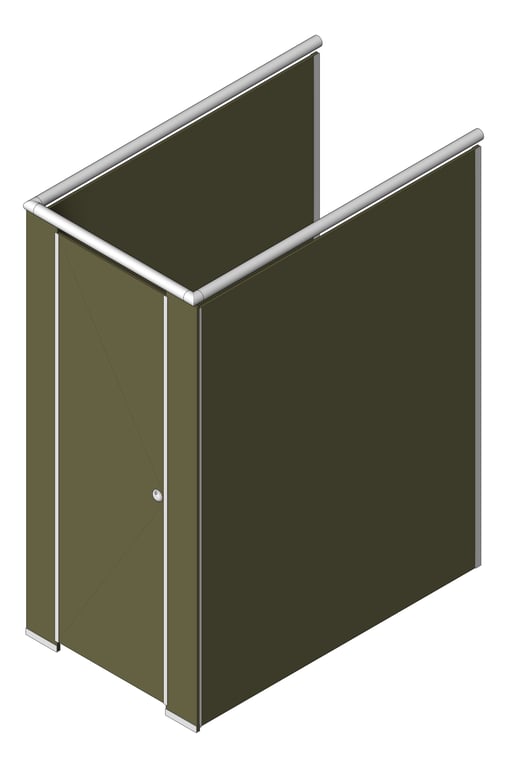 3D Shaded Image of Cubicle FloorMounted ABP Lawson AbetLaminati