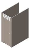3D Shaded Image of Cubicle FloorToCeilingMounted ABP Blaxland Laminex