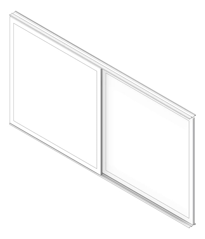 3D Shaded Image of Board Classroom ABP HorizontalSliding TwoPanel