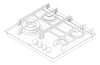 3D Documentation Image of Cooktop Gas AEG 600 Glass