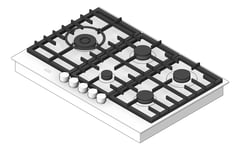 3D Shaded Image of Cooktop Gas AEG 750