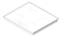 3D Shaded Image of Cooktop Induction AEG 600