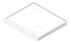 3D Shaded Image of Cooktop Induction AEG 600 StainlessTrim