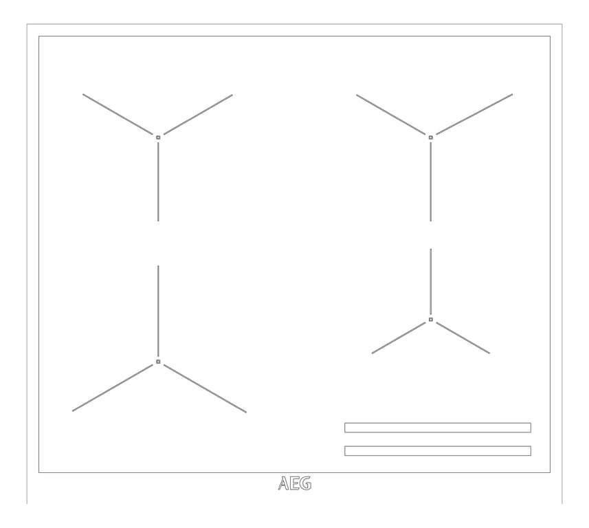 Plan Image of Cooktop Induction AEG 600 StainlessTrim