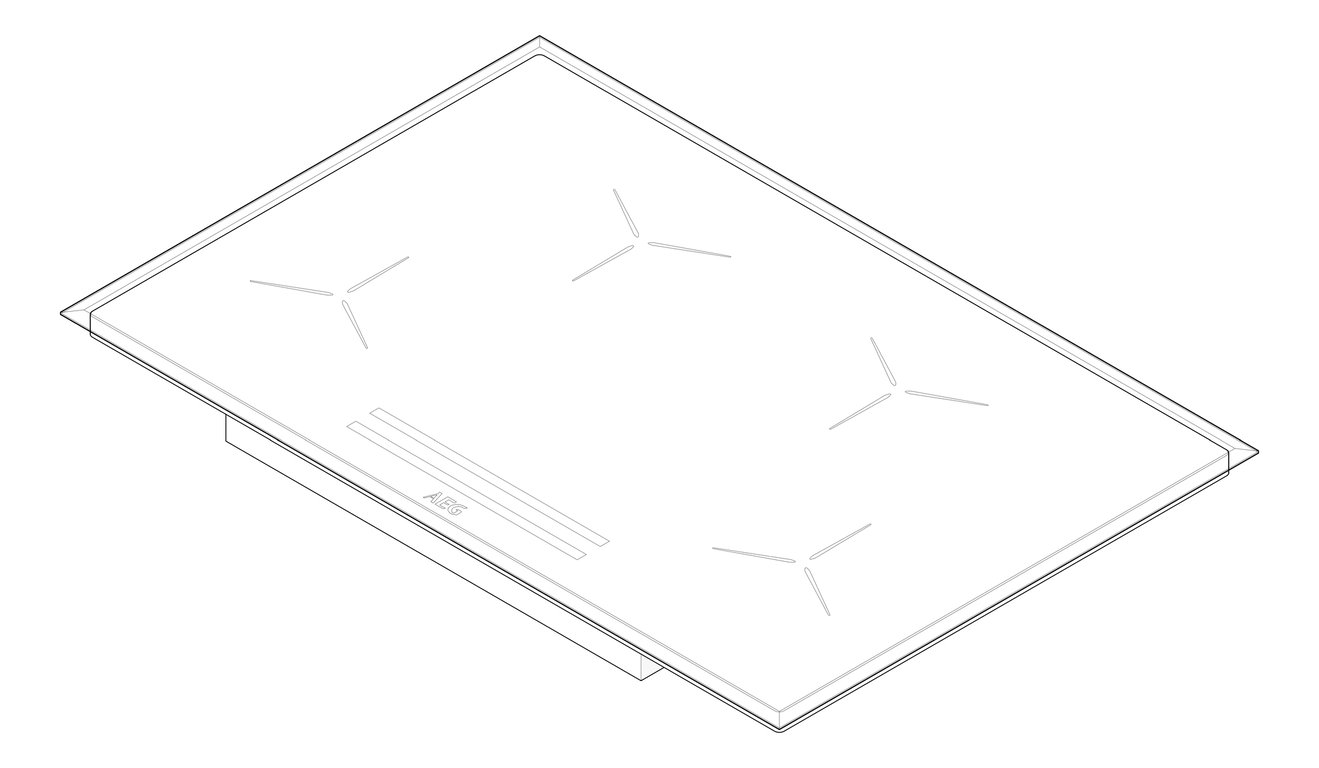 3D Documentation Image of Cooktop Induction AEG 800