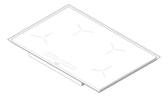 3D Shaded Image of Cooktop Induction AEG 800