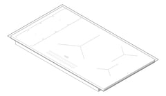 3D Shaded Image of Cooktop Induction AEG 900