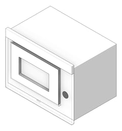 3D Shaded Image of Microwave BuiltIn AEG SideOpen 460