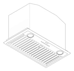 3D Documentation Image of Rangehood Integrated AEG 520 BaffleFilter