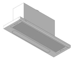 3D Shaded Image of Rangehood Telescopic AEG 900