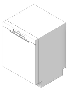 3D Shaded Image of Dishwasher BuiltUnder AEG