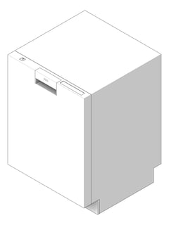 3D Shaded Image of Dishwasher Freestanding AEG