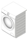 3D Shaded Image of Washer FrontLoad AEG