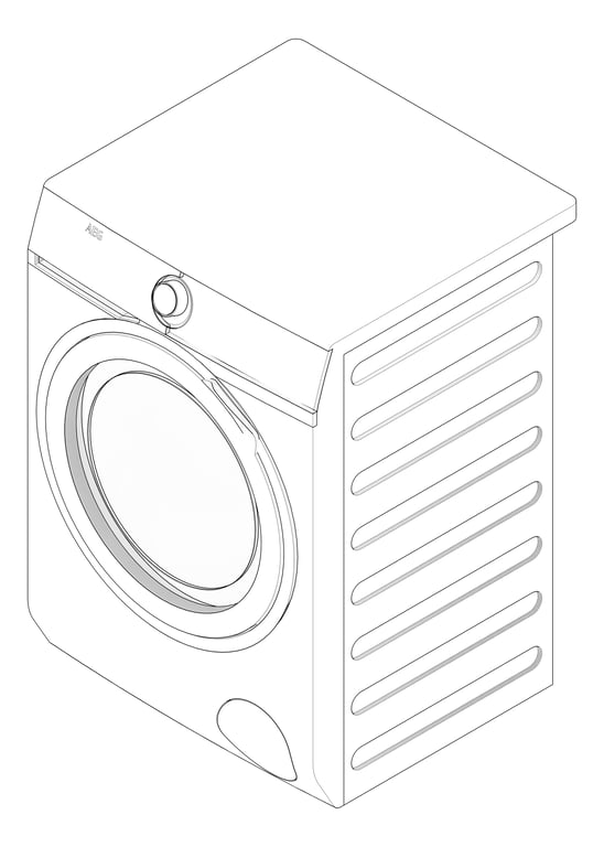 3D Documentation Image of Washer FrontLoad AEG DryerCombo