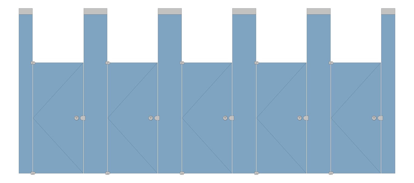 Front Image of CubicleArray CeilingHung AccuratePartitions HDPE
