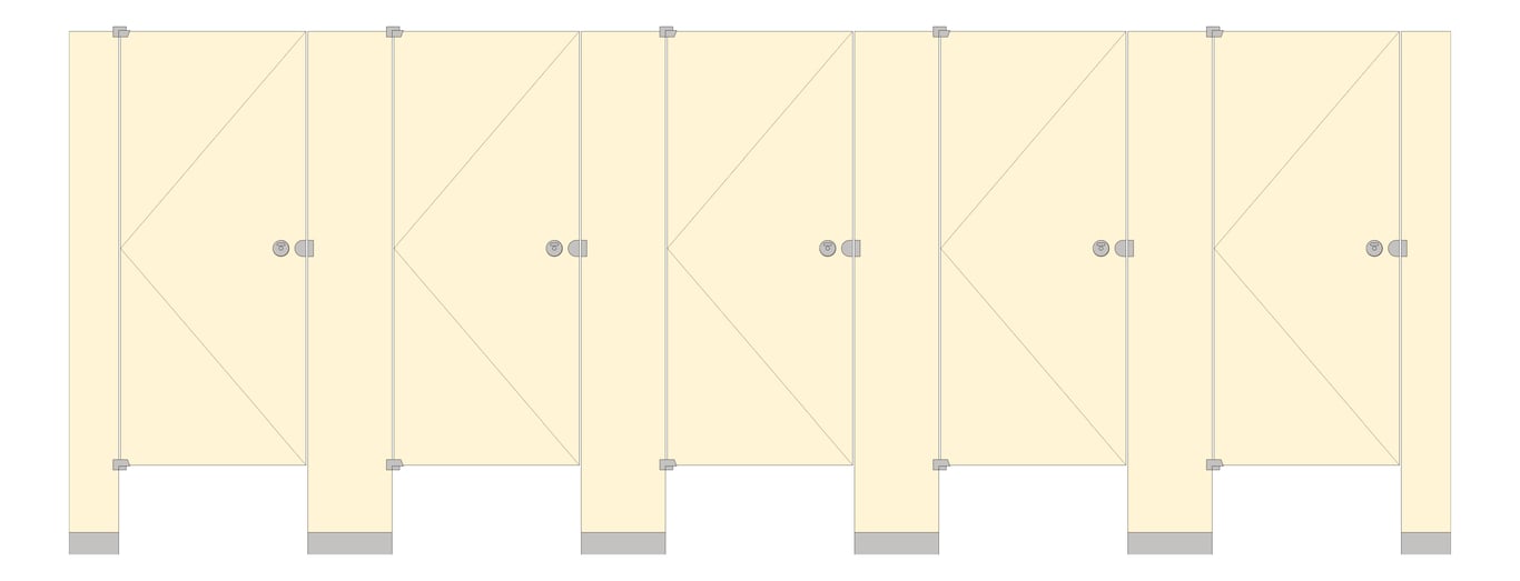 Front Image of CubicleArray FloorAnchored AccuratePartitions PhenolicBlackCore